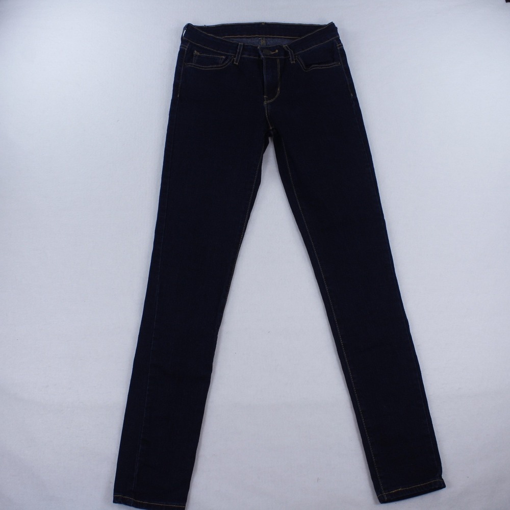 Levi's 711 Skinny Jeans Women's W26 L30 Dark Indigo Wash Stretch Denim